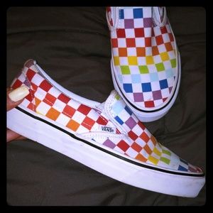 Rainbow checkered Van's